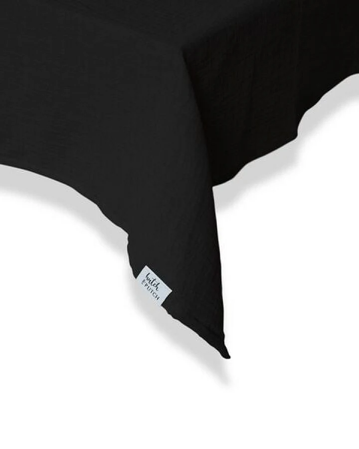 Hutch&Putch Musselin-Tischdecke "Angelina" • Schwarz
