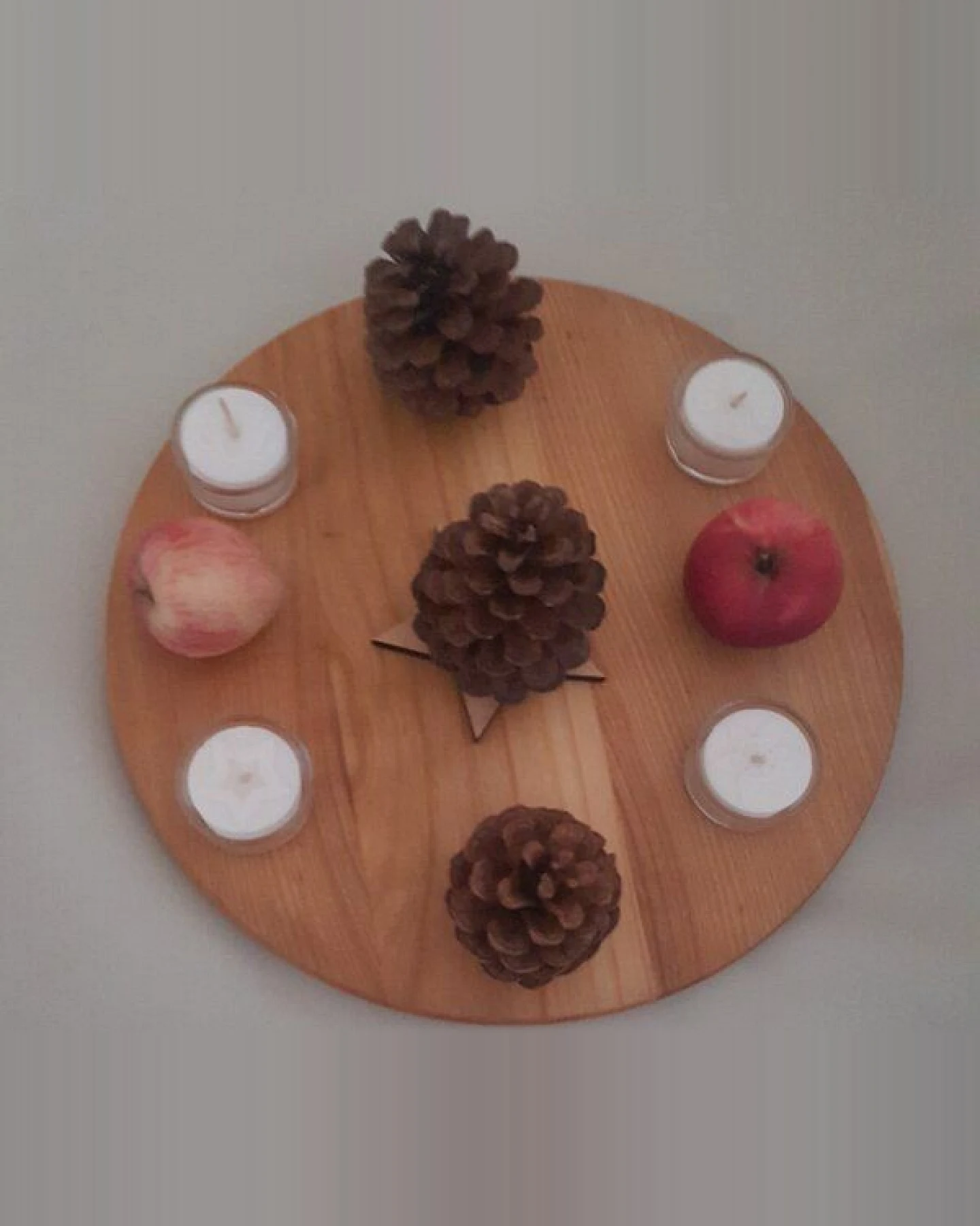 ReineNatur Adventskranz – Adventsgesteck - Kerzenhalter – Weihnachtsdekoration – Ansicht 4