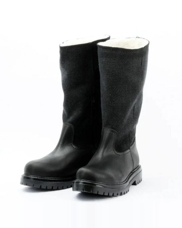 Grand Step Shoes Damen Stiefel pflanzlich gegerbtes Leder/Hanf