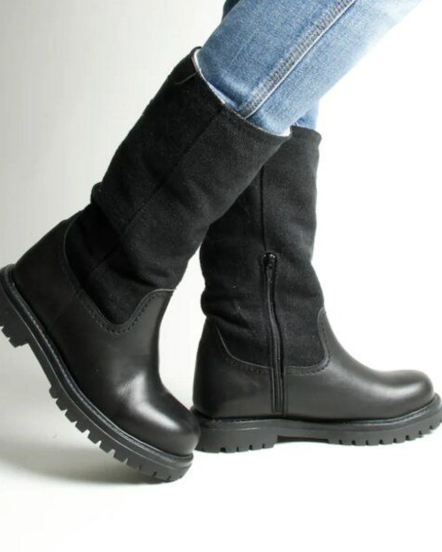Grand Step Shoes Damen Stiefel pflanzlich gegerbtes Leder/Hanf – Ansicht 2