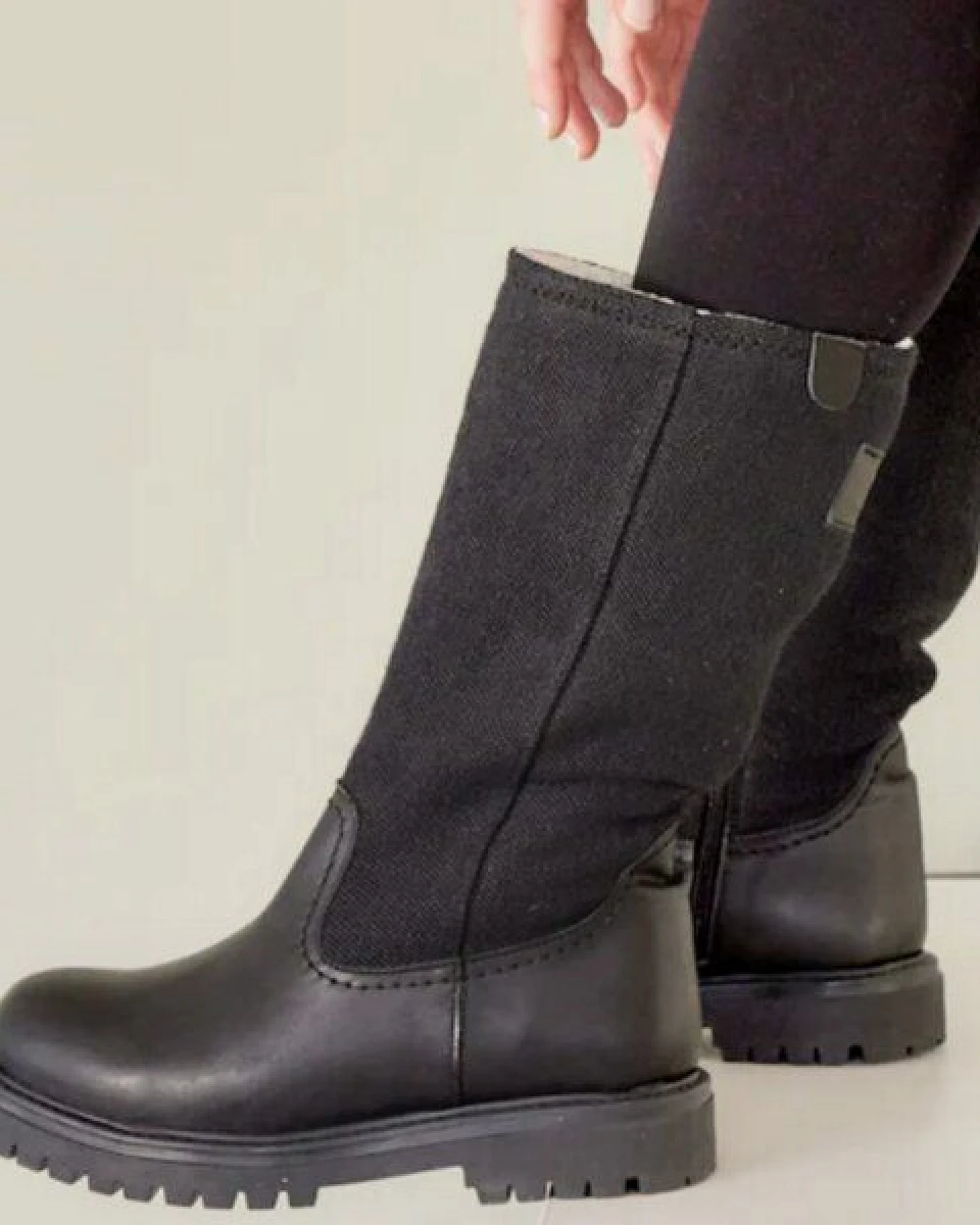 Grand Step Shoes Damen Stiefel pflanzlich gegerbtes Leder/Hanf – Ansicht 3