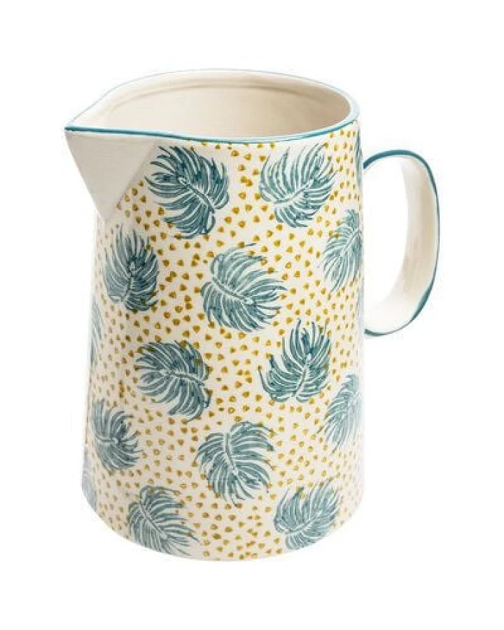 TRANQUILLO Krug BOHO CHIC aus Steinzeug gelb oder blau