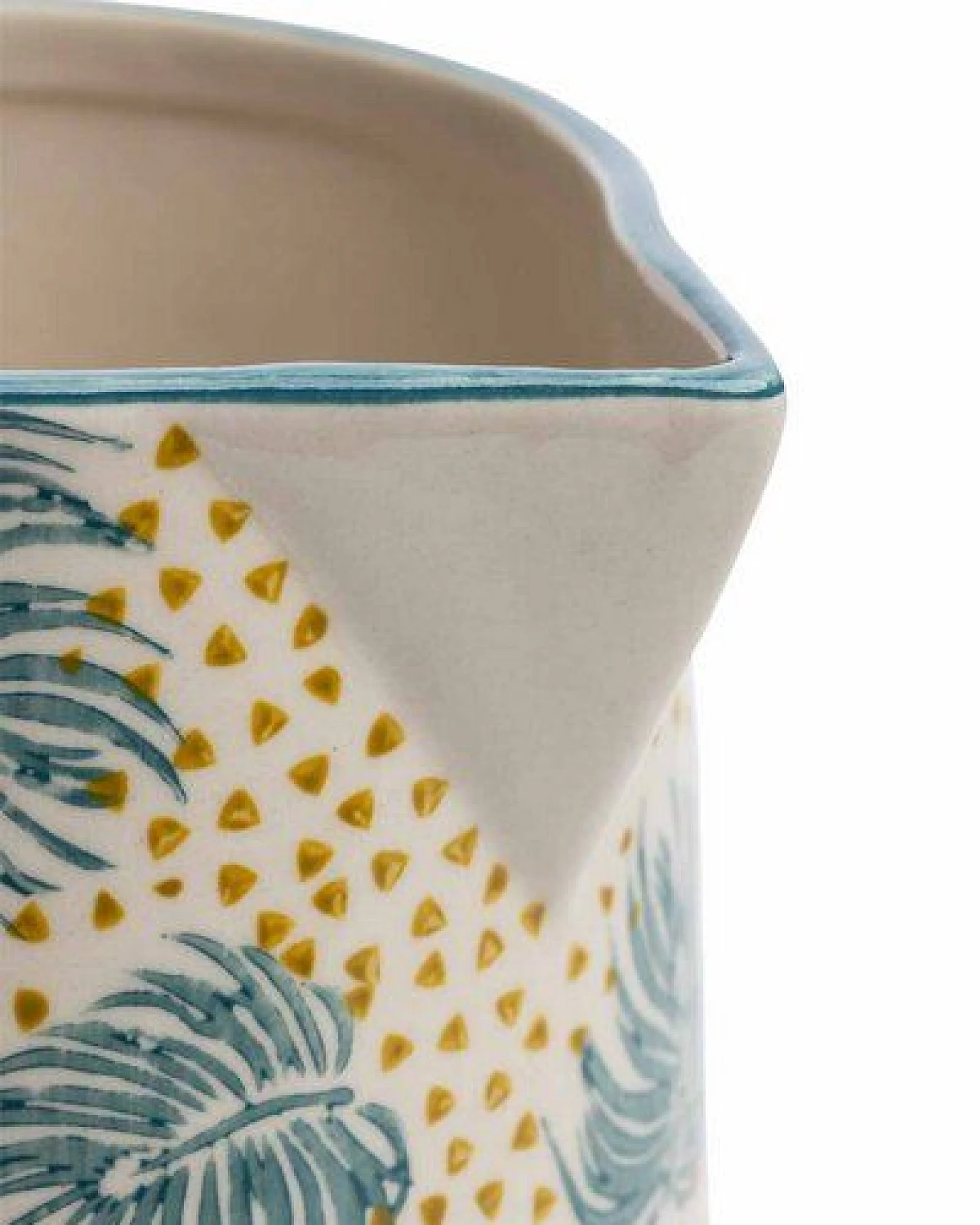 TRANQUILLO Krug BOHO CHIC aus Steinzeug gelb oder blau – Ansicht 2