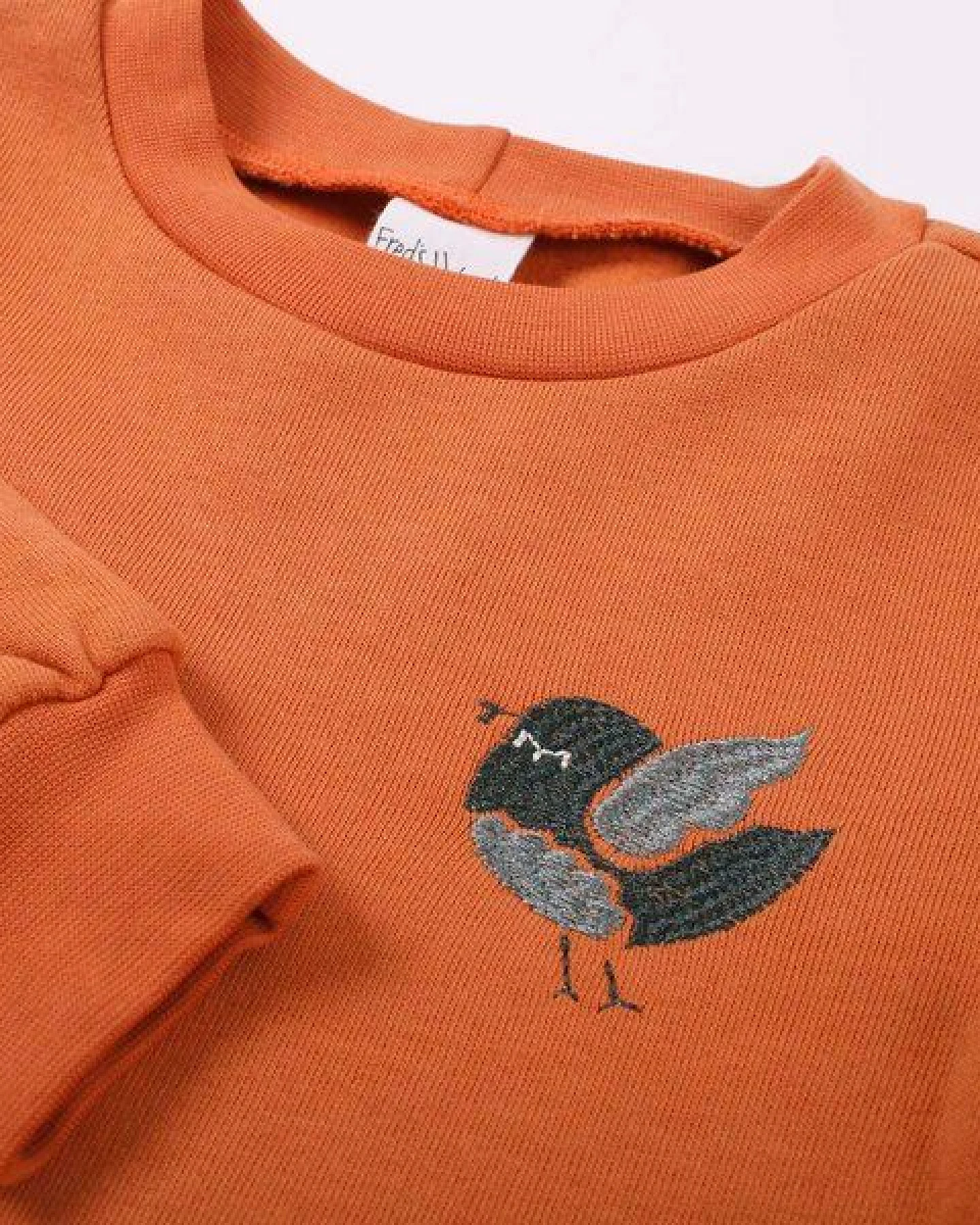 Fred's World by Green Cotton "Green Cotton" Sweatshirt-Kleid mit Vogel – Ansicht 2