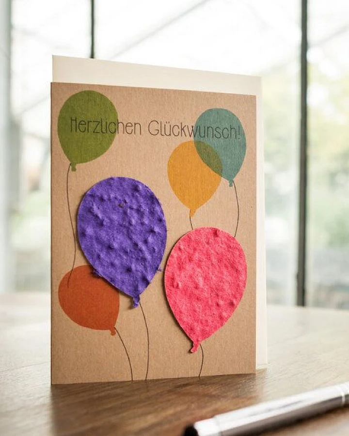 Die Stadtgärtner Glückwunschkarte mit Saatpapier I Karte für Geburtstag, Hochzeit etc.