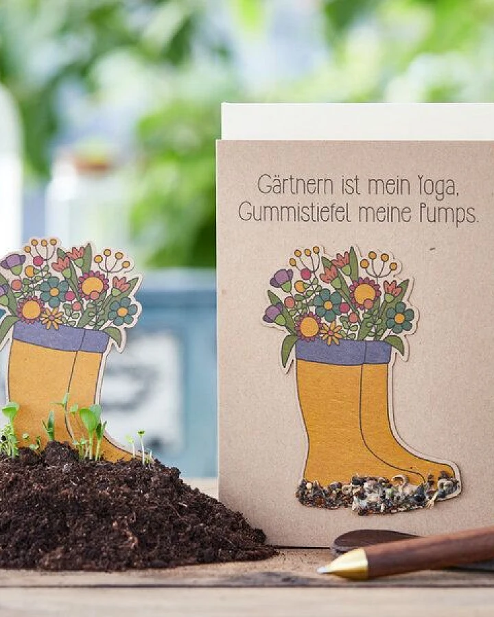 Die Stadtgärtner Grußkarte mit Wildblumensamen