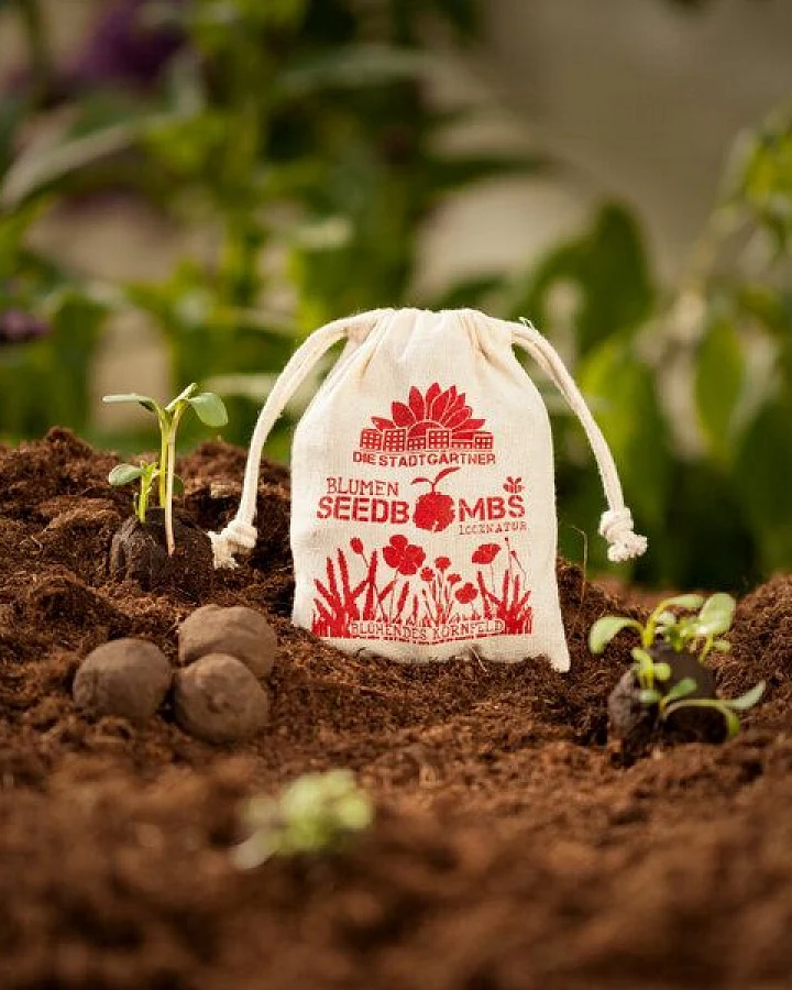 Die Stadtgärtner Seedbombs Blühendes Kornfeld I 8 handgemachte Wildblumen-Samenbomben