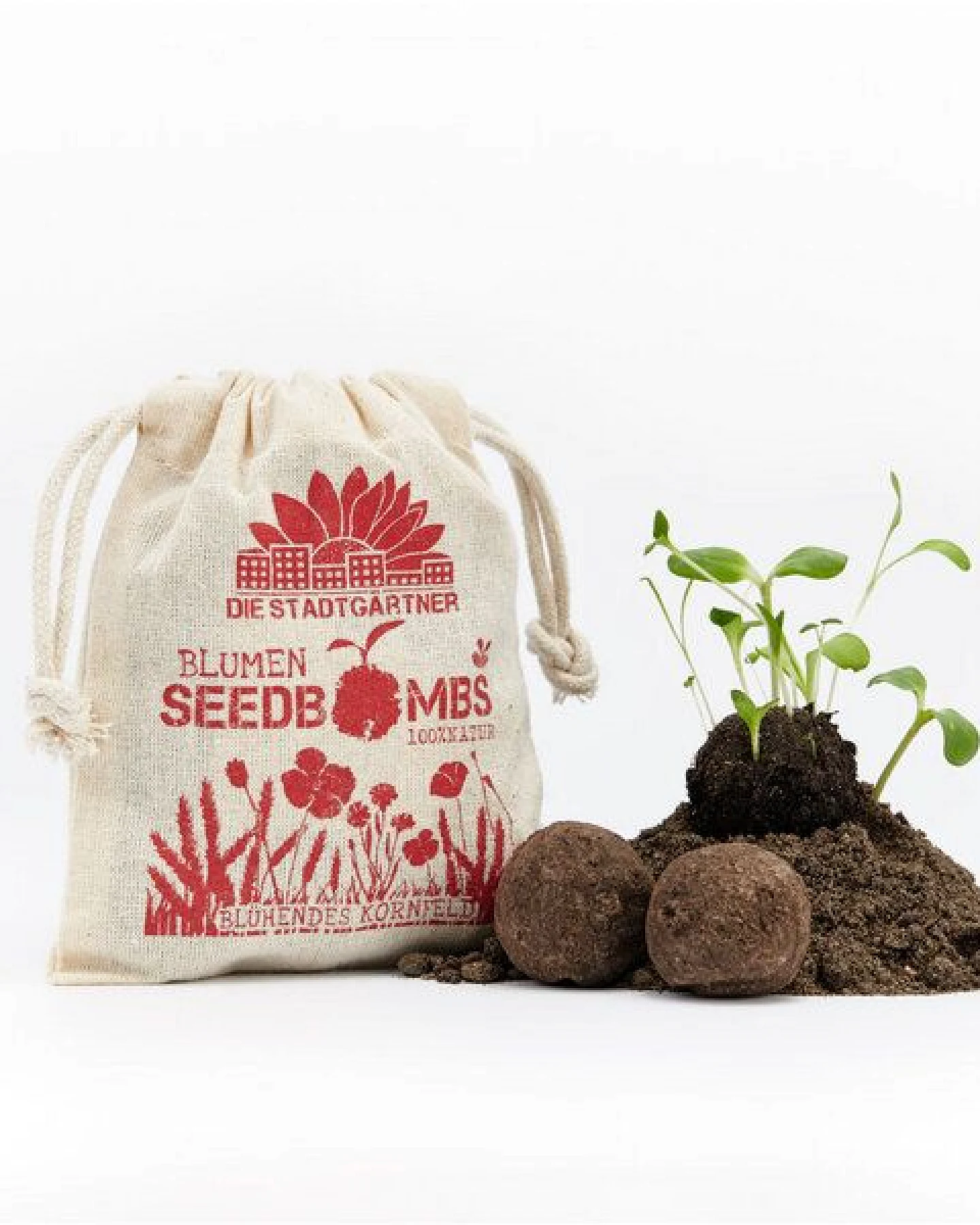 Die Stadtgärtner Seedbombs Blühendes Kornfeld I 8 handgemachte Wildblumen-Samenbomben – Ansicht 4