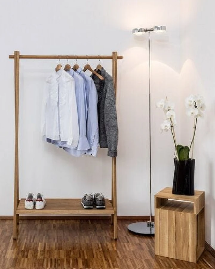 kleiderleiter_de Garderobe, Kleiderständer LINUS aus Eiche