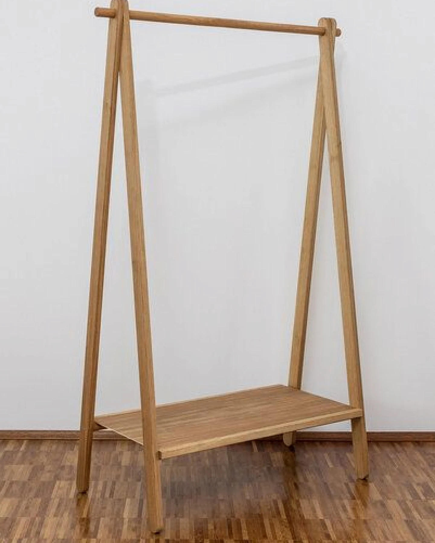 kleiderleiter_de Garderobe, Kleiderständer LINUS aus Eiche – Ansicht 2