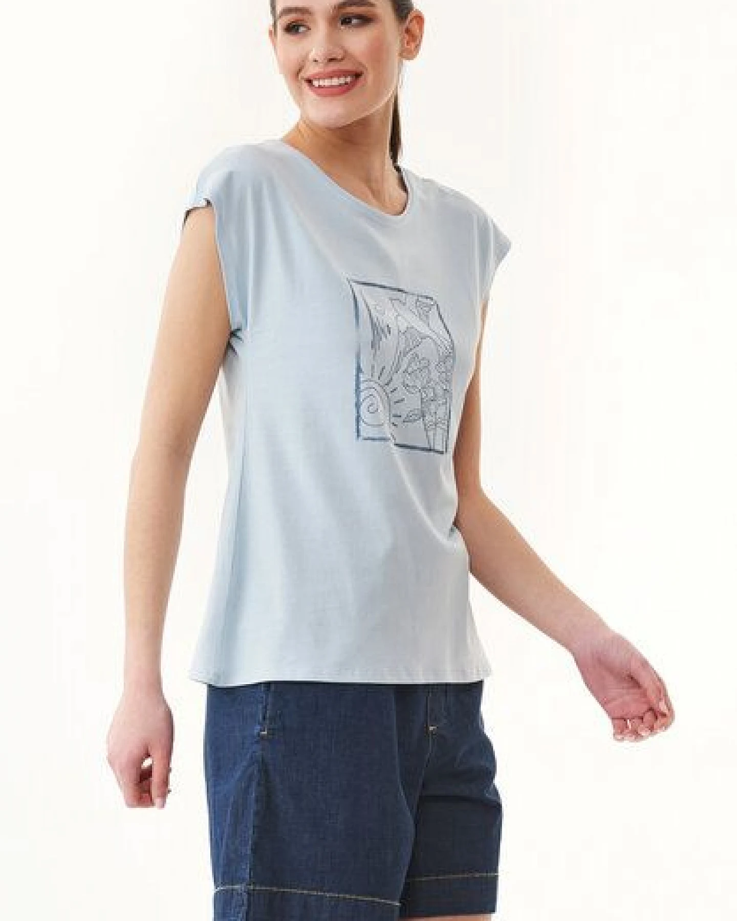 ORGANICATION T-Shirt aus Bio-Baumwolle mit Print – Ansicht 3