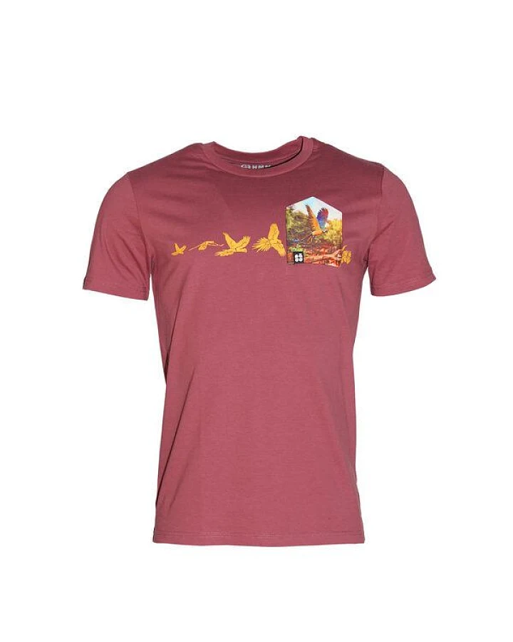 FÄDD Herren T-Shirt Rundhals aus Bio-Baumwolle "Papafly BT" Rot