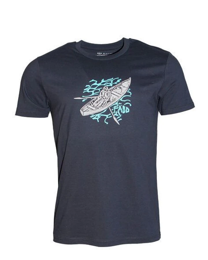 FÄDD Herren T-Shirt Rundhals aus Bio-Baumwolle "Triptic Boot" Grau