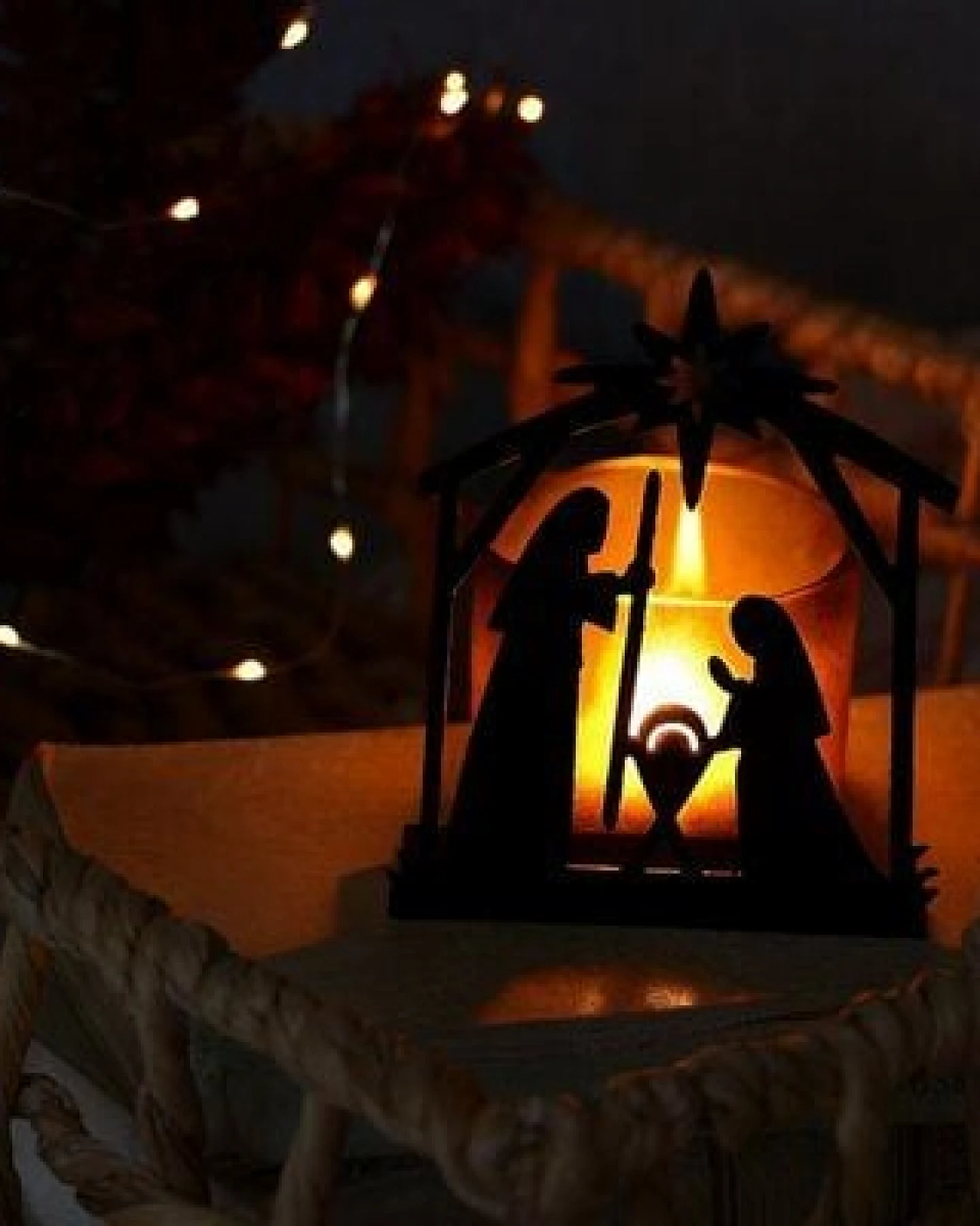 GLOBO Fair Trade Krippe STERN KLEIN, Eisenblech - Weihnachtsgeschichte, Teelicht, Deko – Ansicht 4