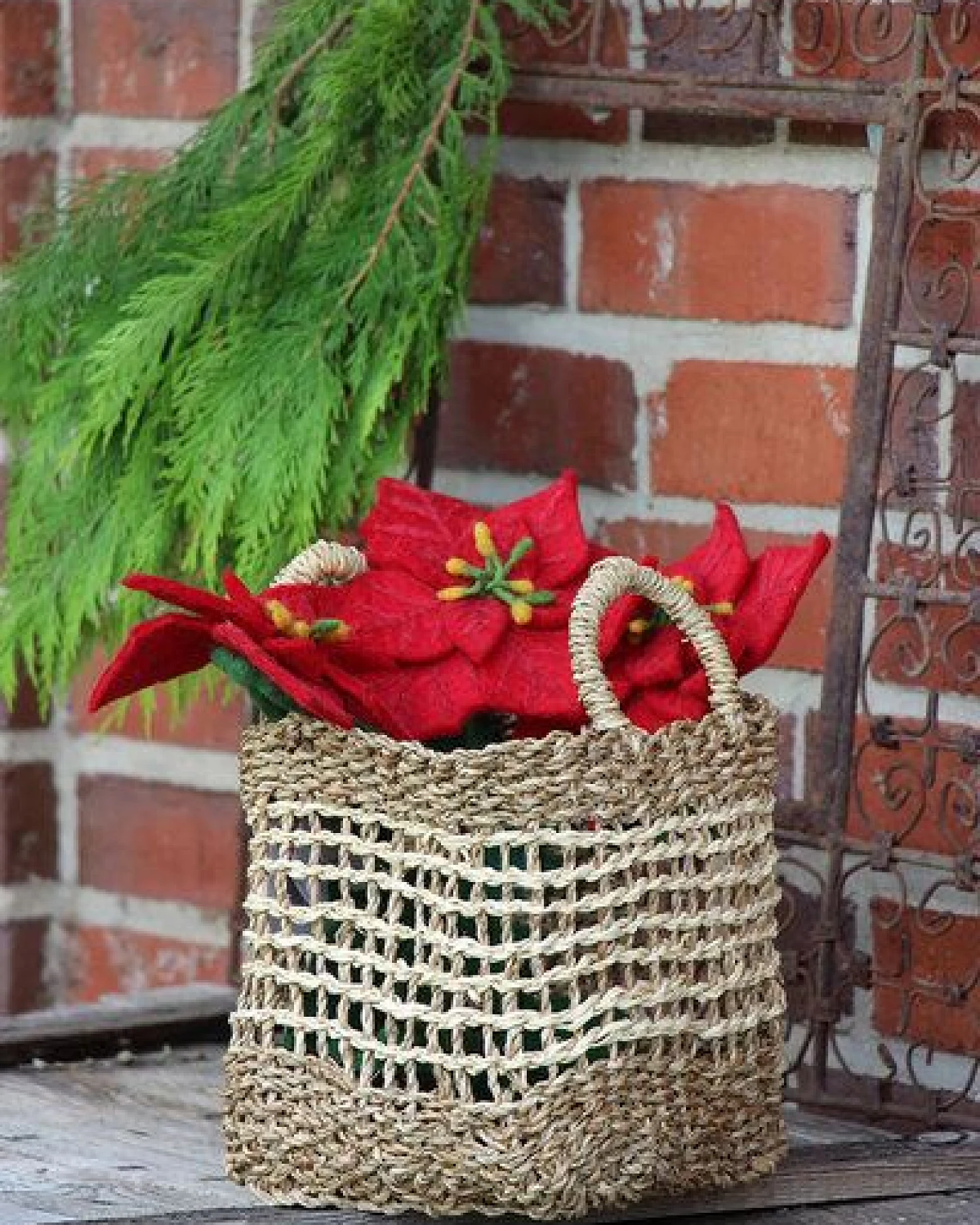 GLOBO Fair Trade Seegraskorb SEN Palmblatt und Seegras, 20-40cm, quadratisch mit Griffen – Ansicht 4