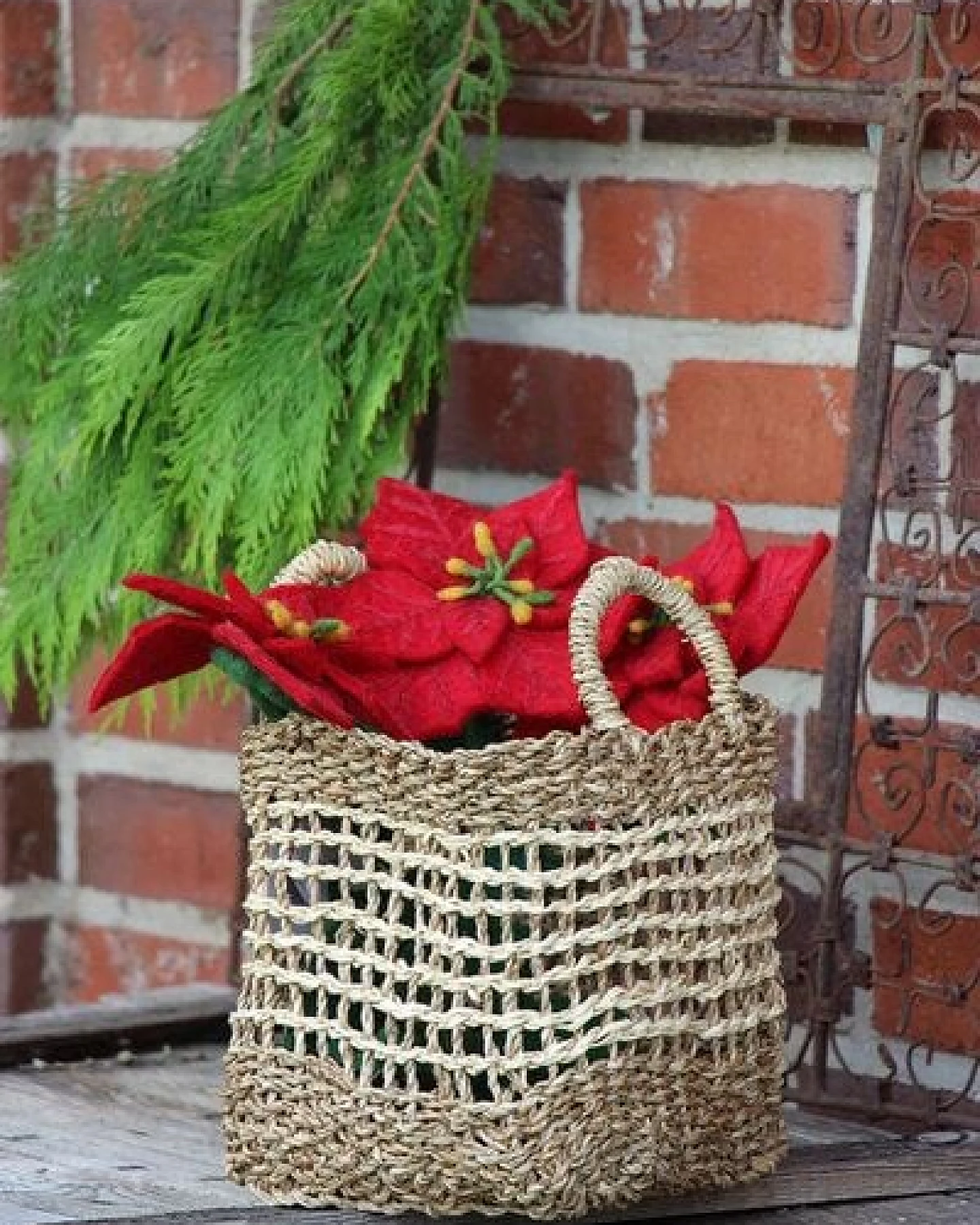 GLOBO Fair Trade Seegraskorb SEN Palmblatt und Seegras, 20-40cm, quadratisch mit Griffen – Ansicht 4