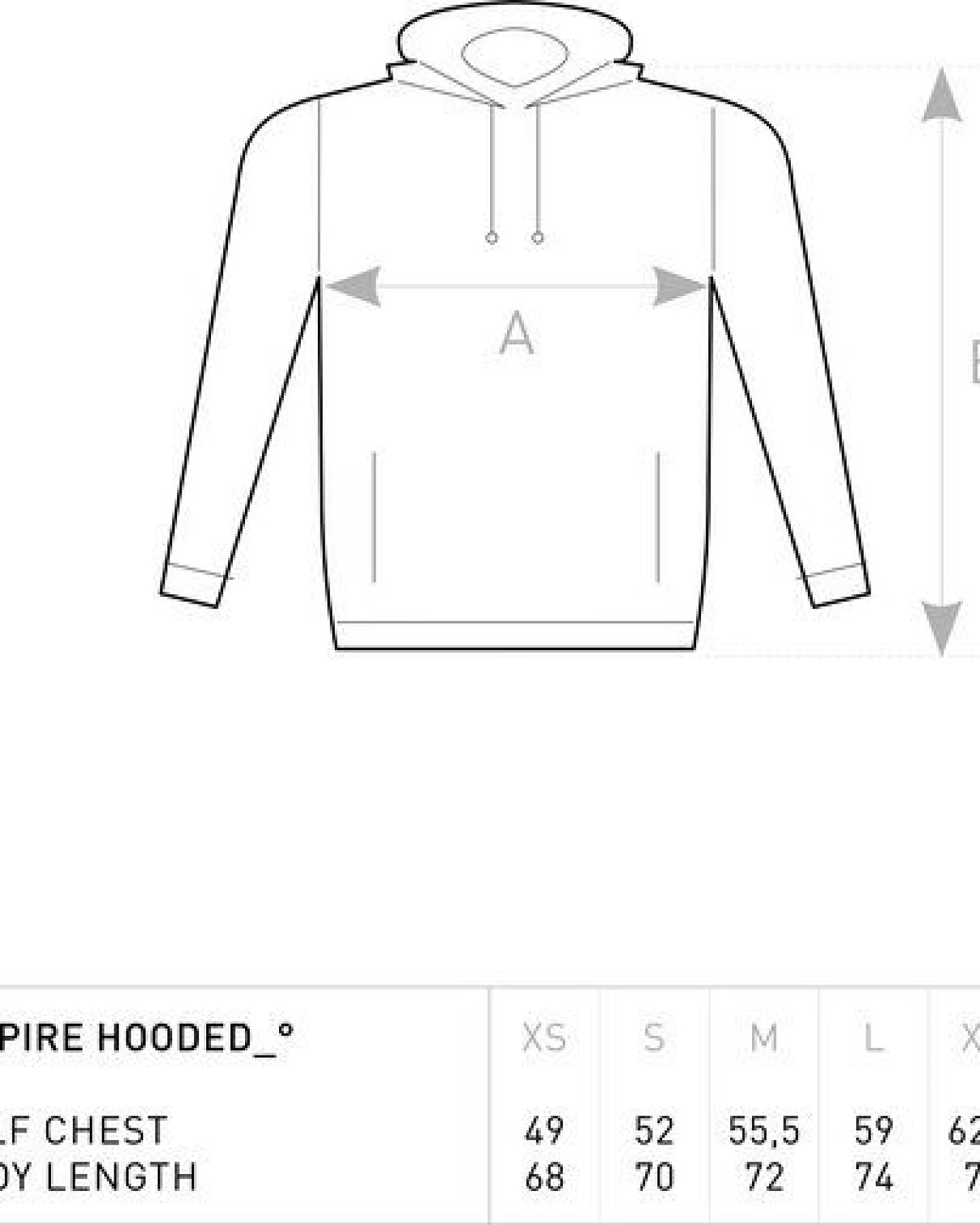 B&C Collection Inspire Hooded Sweat mit Kapuze Hoodie Kapuzenpullover – Ansicht 3