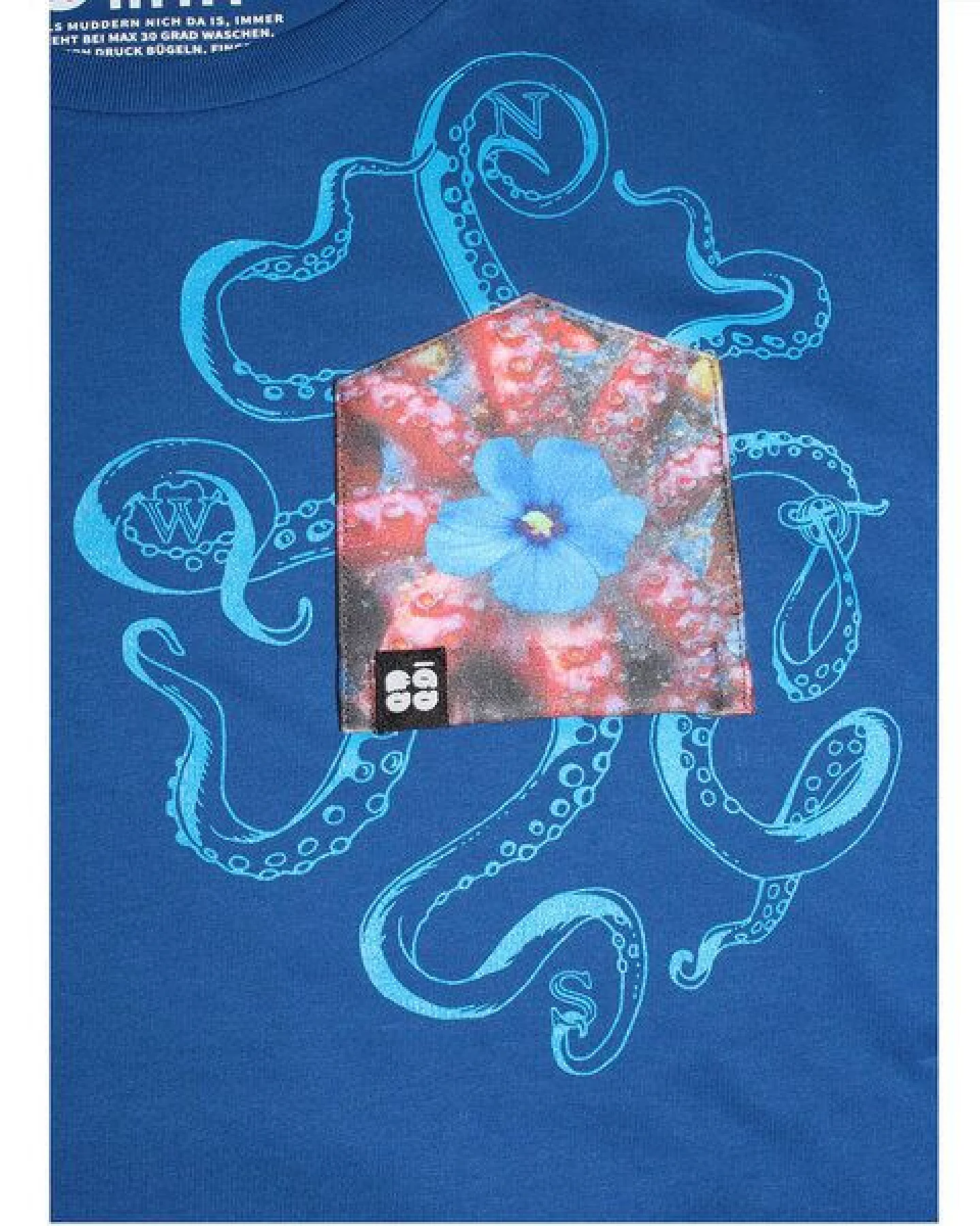 FÄDD Herren T-Shirt Rundhals aus Bio-Baumwolle "Oktompass BT" Blau – Ansicht 2