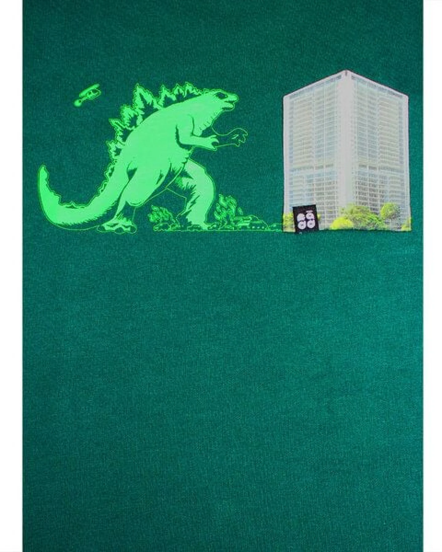 Herren T-Shirt Rundhals aus Bio-Baumwolle "Kaiju BT" Grün von Fädd – Ansicht 2