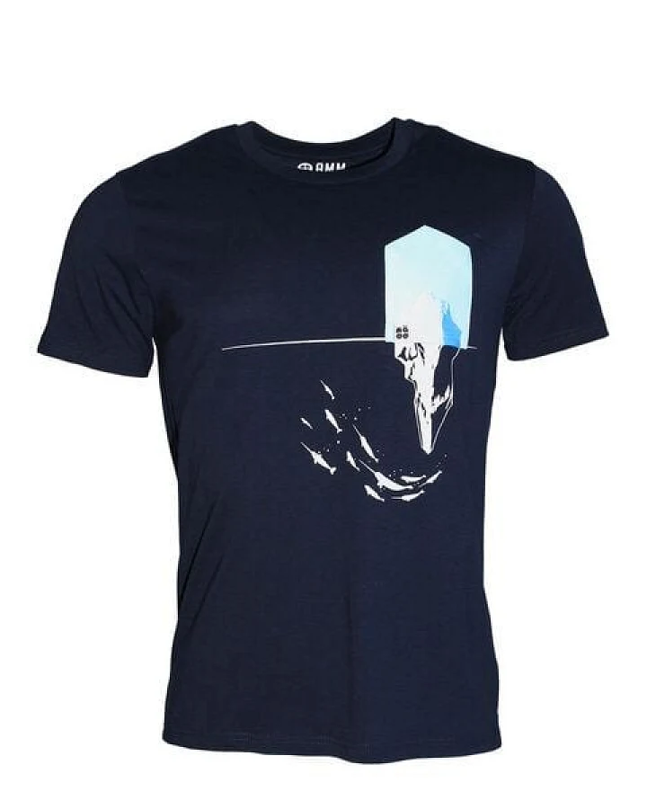 FÄDD Herren T-Shirt Rundhals aus Bio-Baumwolle "1,5 Grad BT" Blau