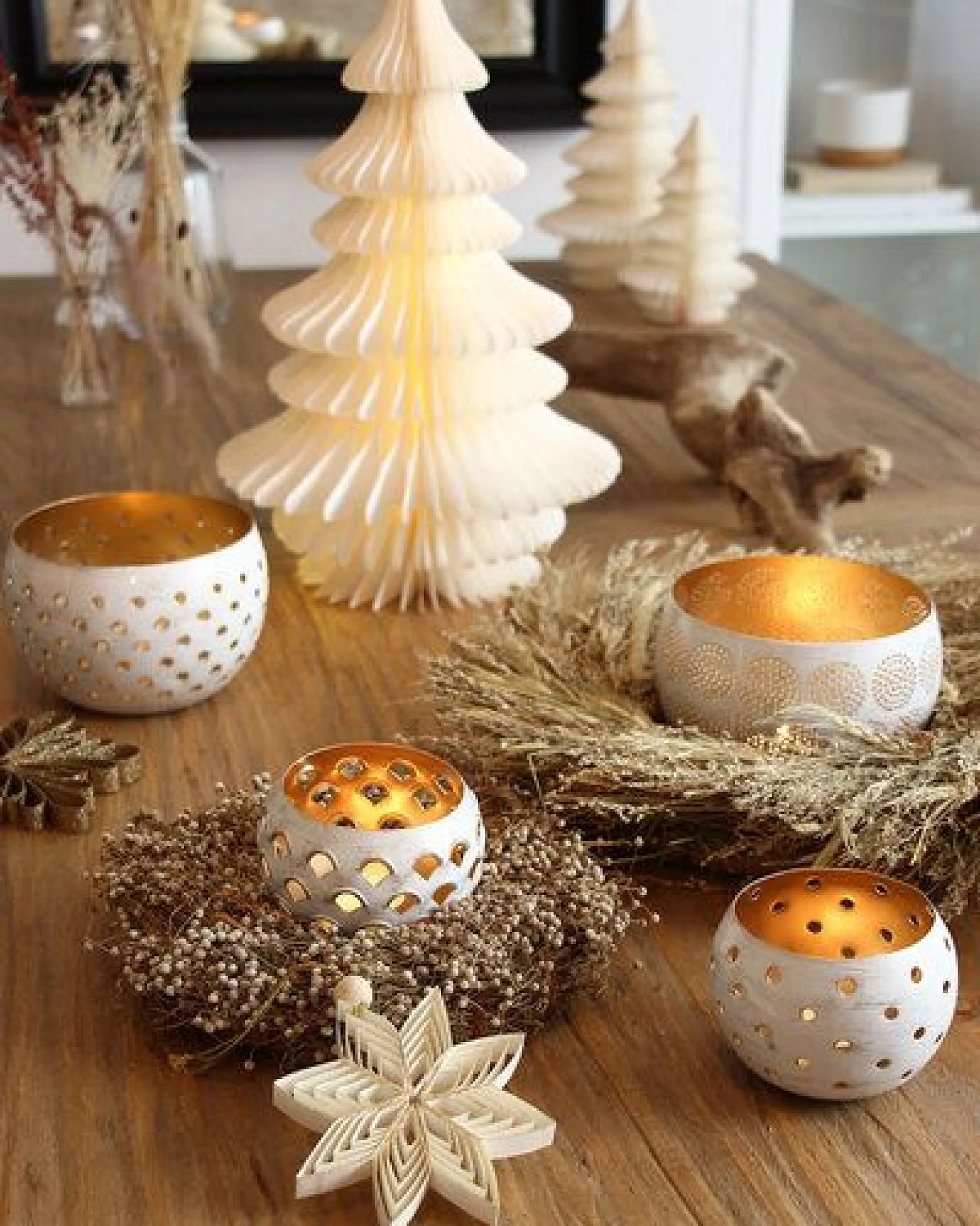 GLOBO Fair Trade Windlicht DOTS SCHWARZ aus Eisenblech, Fair Trade aus Indien – Ansicht 4
