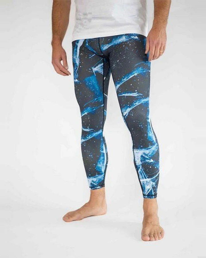 Arctic Flamingo Bunte Lauf Tights Herren aus ECONYL® regeneriertem Nylon