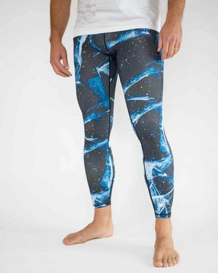 Arctic Flamingo Bunte Lauf Tights Herren aus ECONYL® regeneriertem Nylon