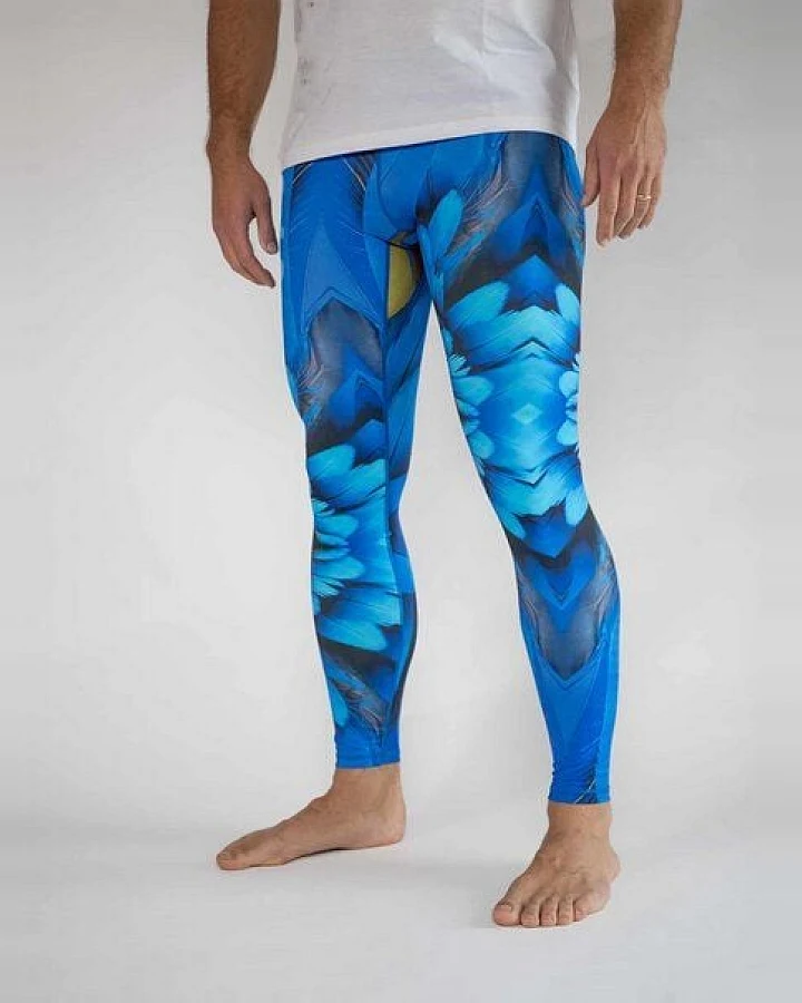 Arctic Flamingo Bunte Sport-Leggings für Männer aus ECONYL® regeneriertem Nylon