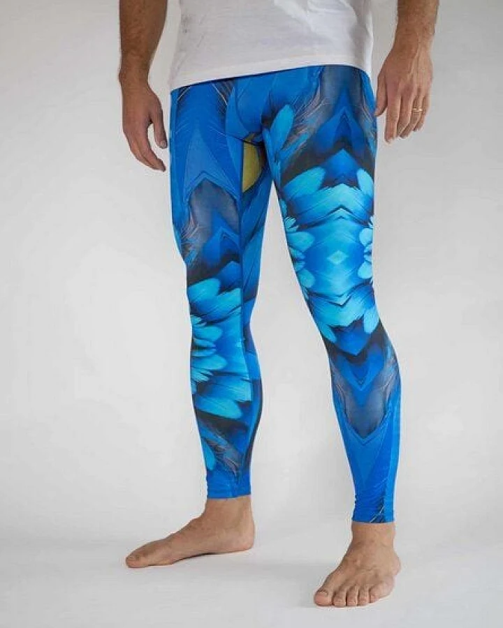 Arctic Flamingo Bunte Sport-Leggings für Männer aus ECONYL® regeneriertem Nylon