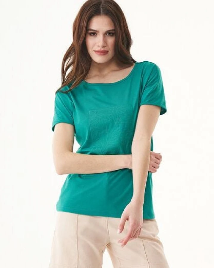 ORGANICATION T-Shirt aus TENCEL Modal und Bio-Baumwolle mit Stickerei