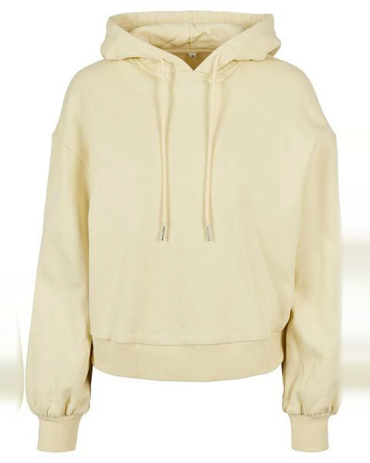 Build Your Brand Ladies´ Organic Oversized Hoody flauschige Kapuze bis 5XL
