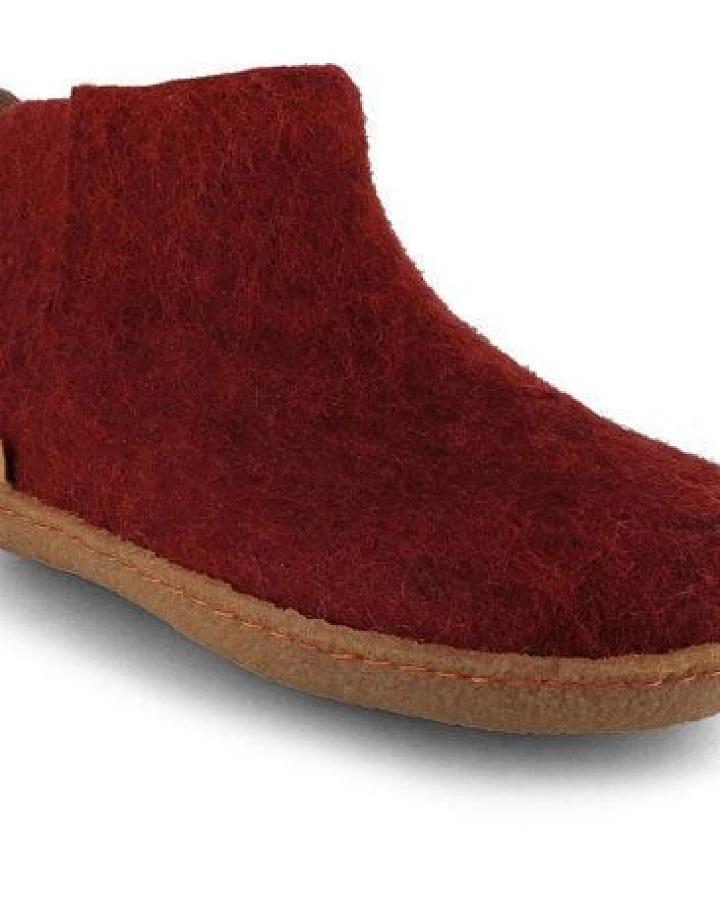 WoolFit Yeti Filzboots hohe Hausschuhe mit Naturgummisohle, handgefilzt aus 100% Wolle