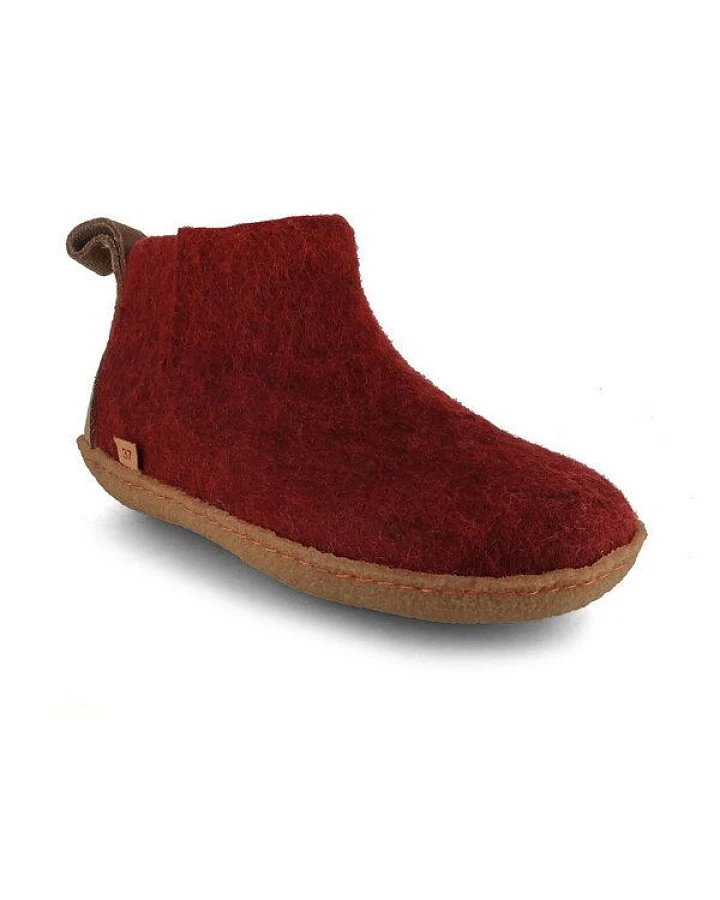 WoolFit Yeti Filzboots hohe Hausschuhe mit Naturgummisohle, handgefilzt aus 100% Wolle