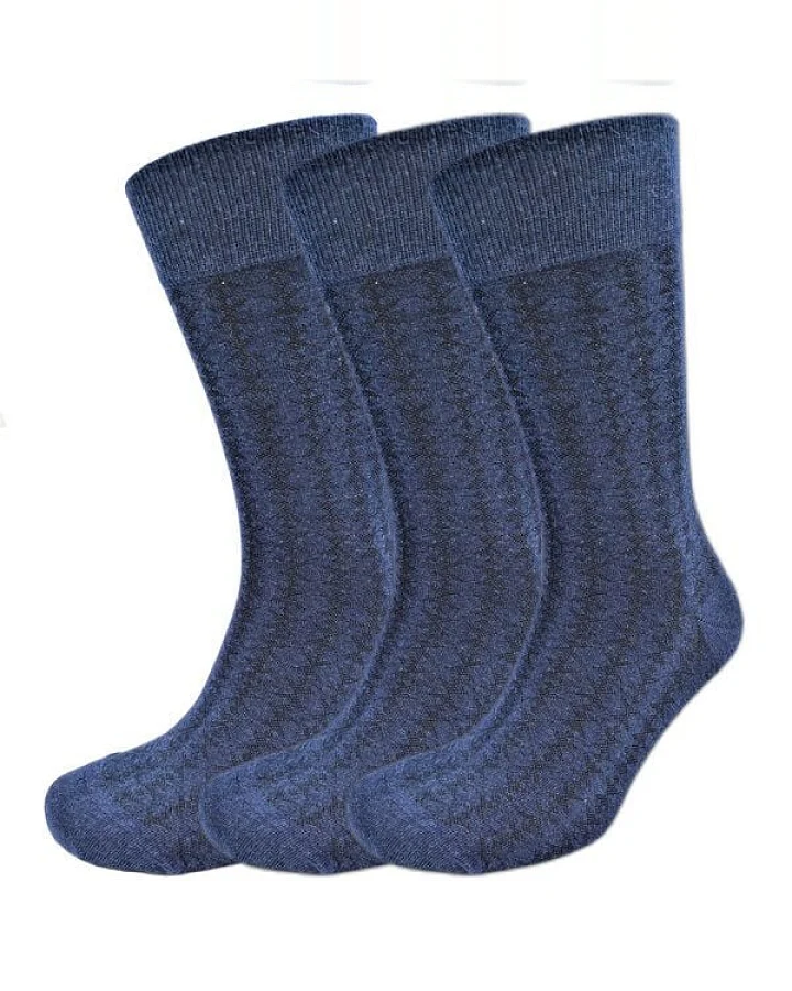BLS Organic 3er Pack GOTS zertifiziert 98 % Bio-Baumwolle Dreieck-Design Herrensocken