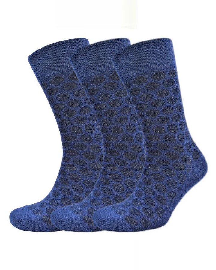 BLS Organic 3er Pack GOTS zertifiziert 98 % Bio-Baumwolle Polka Dot Pattern Herrensocken