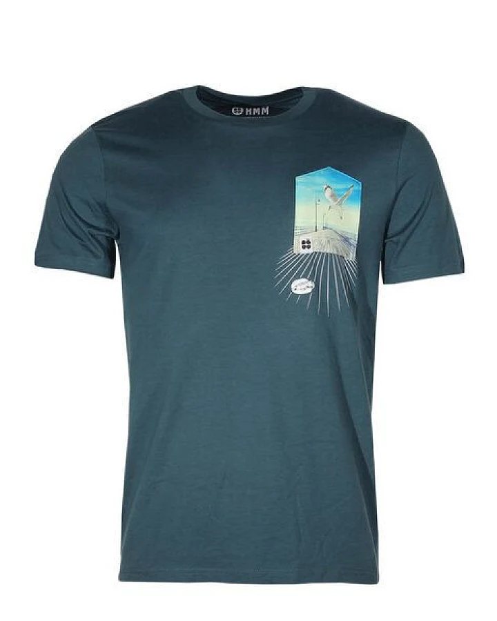 FÄDD Herren T-Shirt Rundhals aus Bio-Baumwolle "Raubmöwe BT" Blau