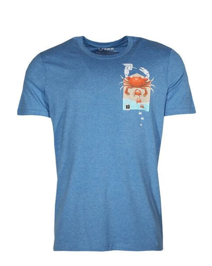 FÄDD Herren T-Shirt Rundhals aus Bio-Baumwolle "Crepes BT" Blau