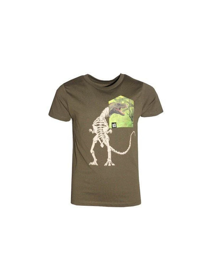 FÄDD Kinder T-Shirt Rundhals aus Bio-Baumwolle "TRex BT Kidz" Grün