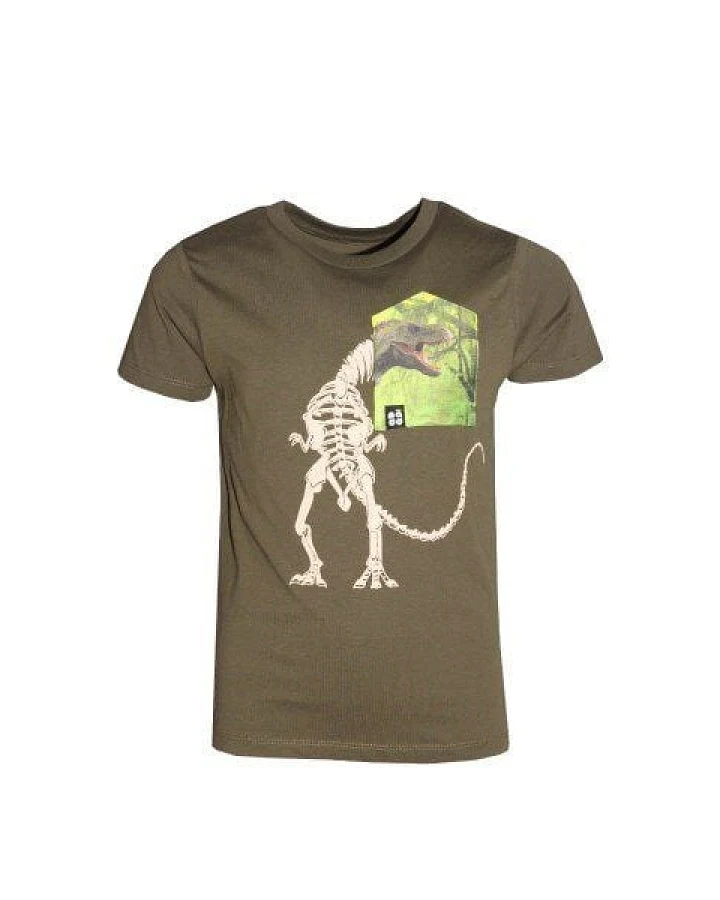 FÄDD Kinder T-Shirt Rundhals aus Bio-Baumwolle "TRex BT Kidz" Grün