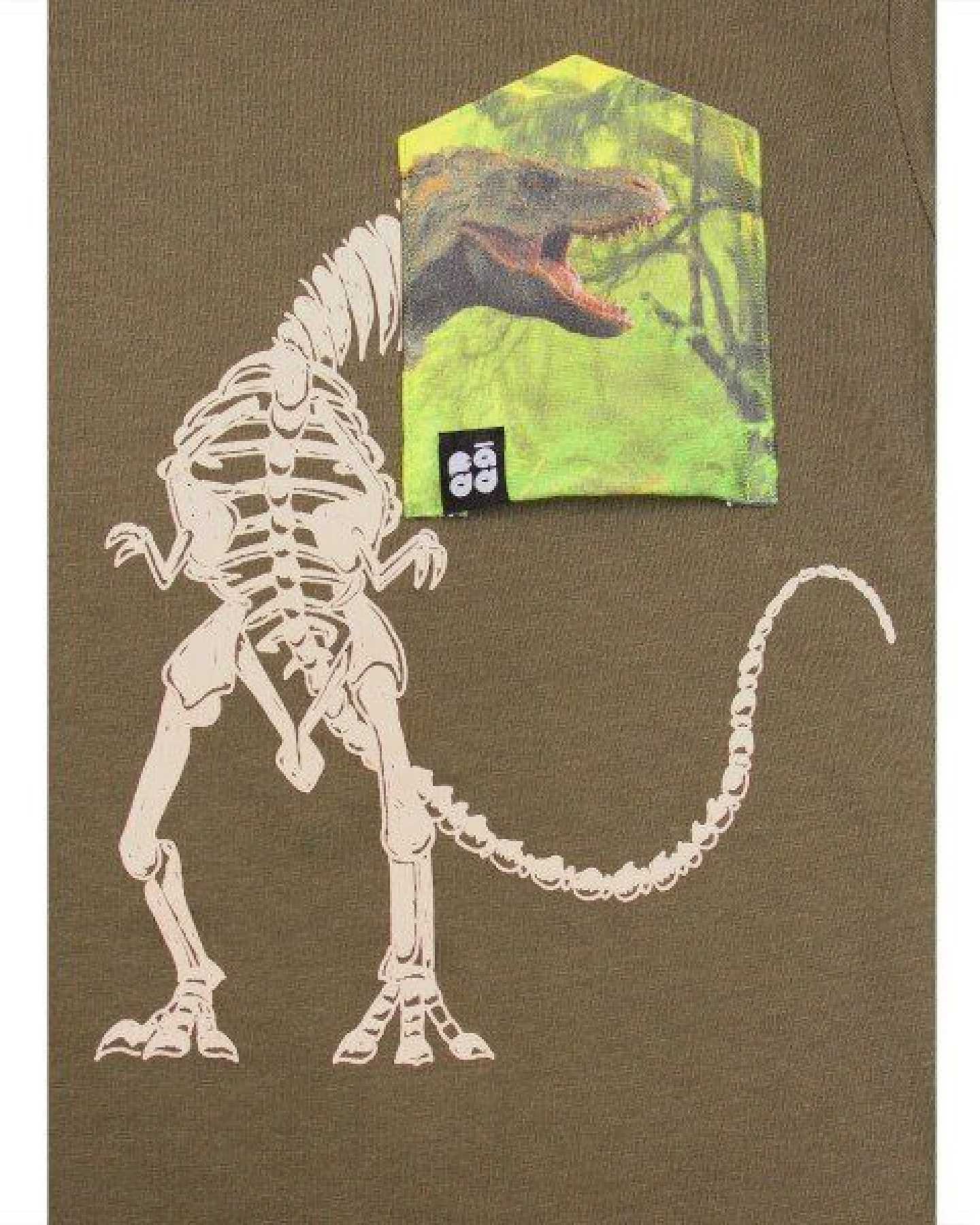 FÄDD Kinder T-Shirt Rundhals aus Bio-Baumwolle "TRex BT Kidz" Grün – Ansicht 2