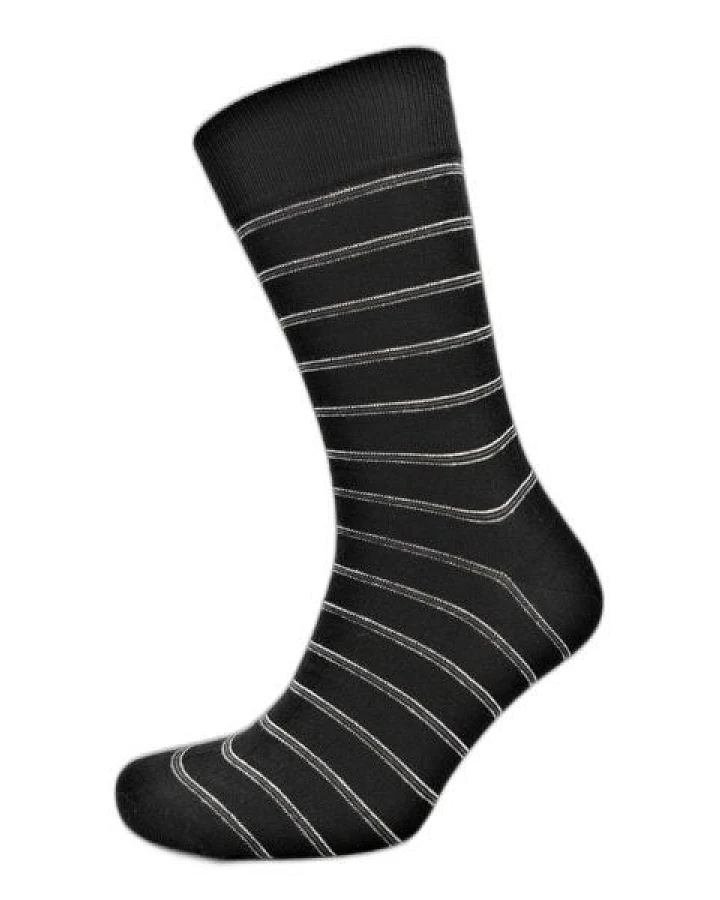 BLS Organic 3er Pack GOTS zertifiziert 98 % Bio-Baumwolle Ringel Herren Socken