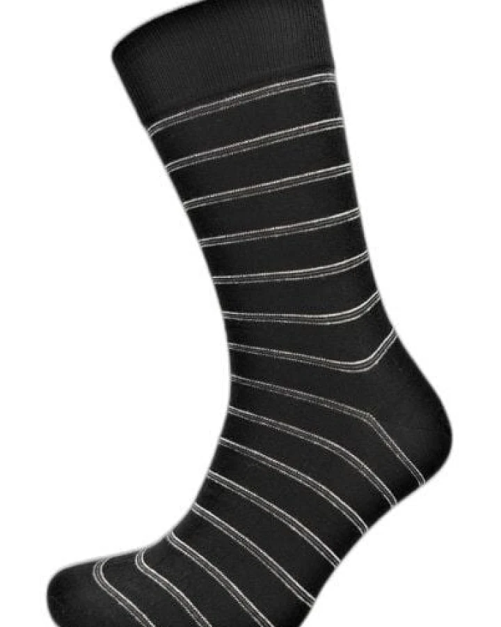 BLS Organic 3er Pack GOTS zertifiziert 98 % Bio-Baumwolle Ringel Herren Socken