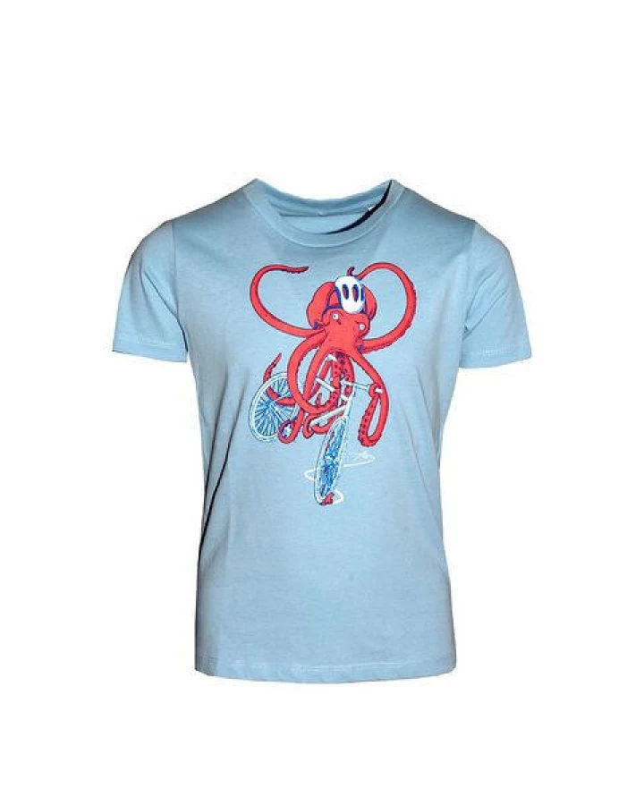 FÄDD Kinder T-Shirt Rundhals aus Bio-Baumwolle "Cevelopode Kidz" Blau