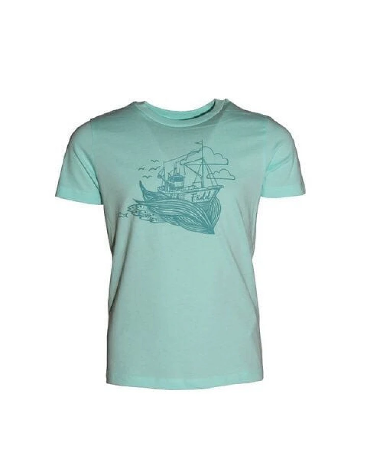 FÄDD Kinder T-Shirt Rundhals aus Bio-Baumwolle "Kudder" Blau