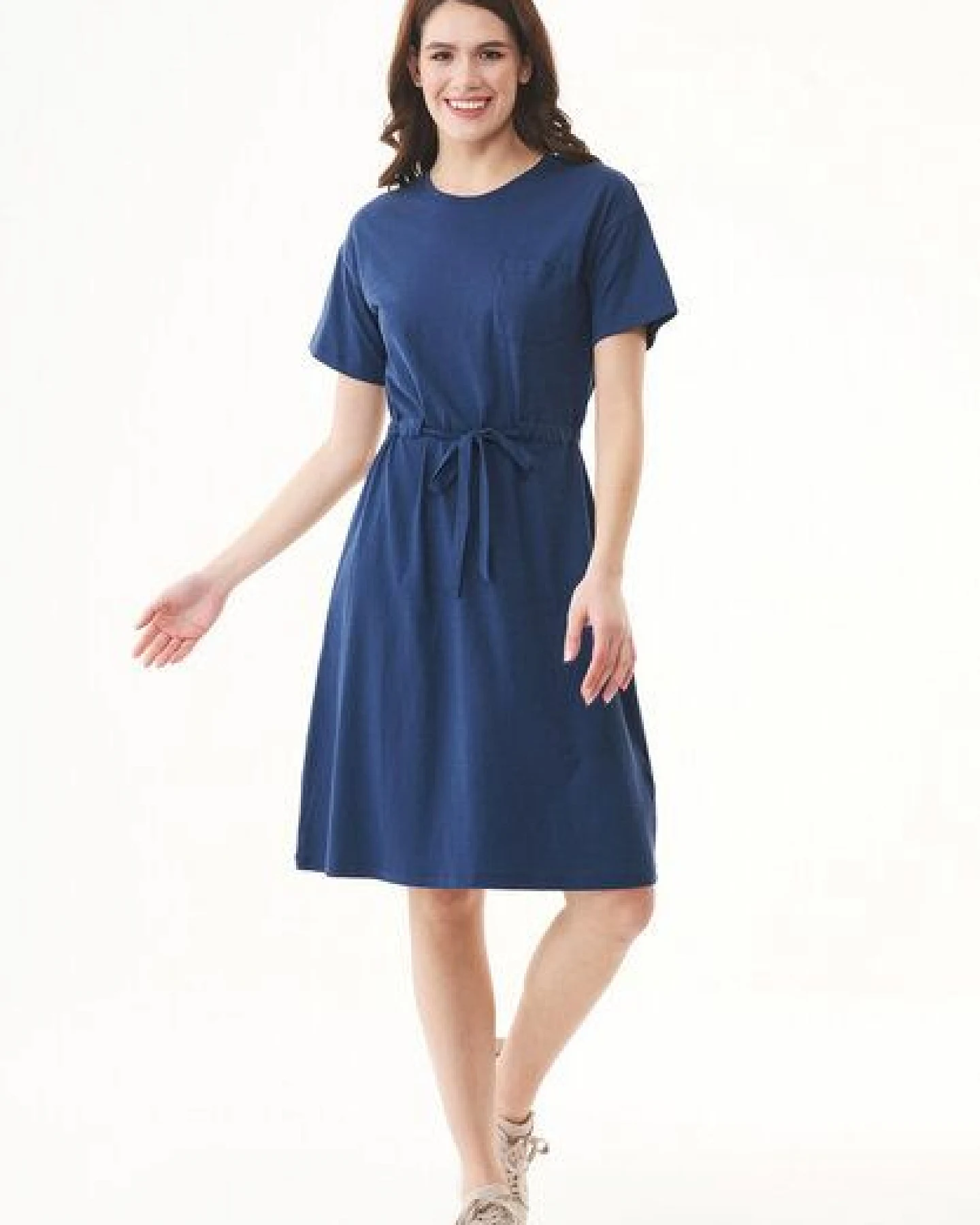 ORGANICATION Slub-Jersey-Kleid aus Bio-Baumwolle – Ansicht 2