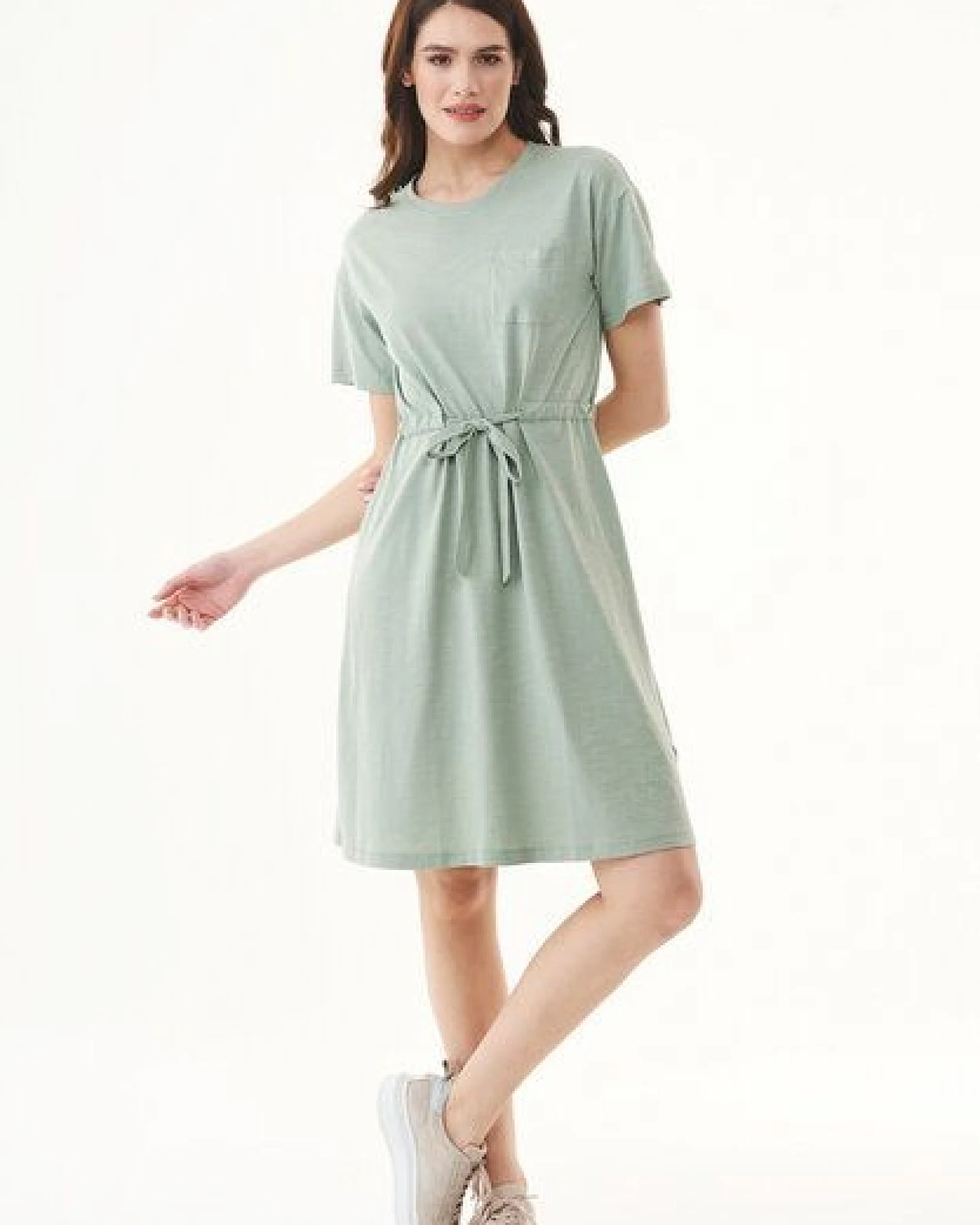 ORGANICATION Slub-Jersey-Kleid aus Bio-Baumwolle – Ansicht 2