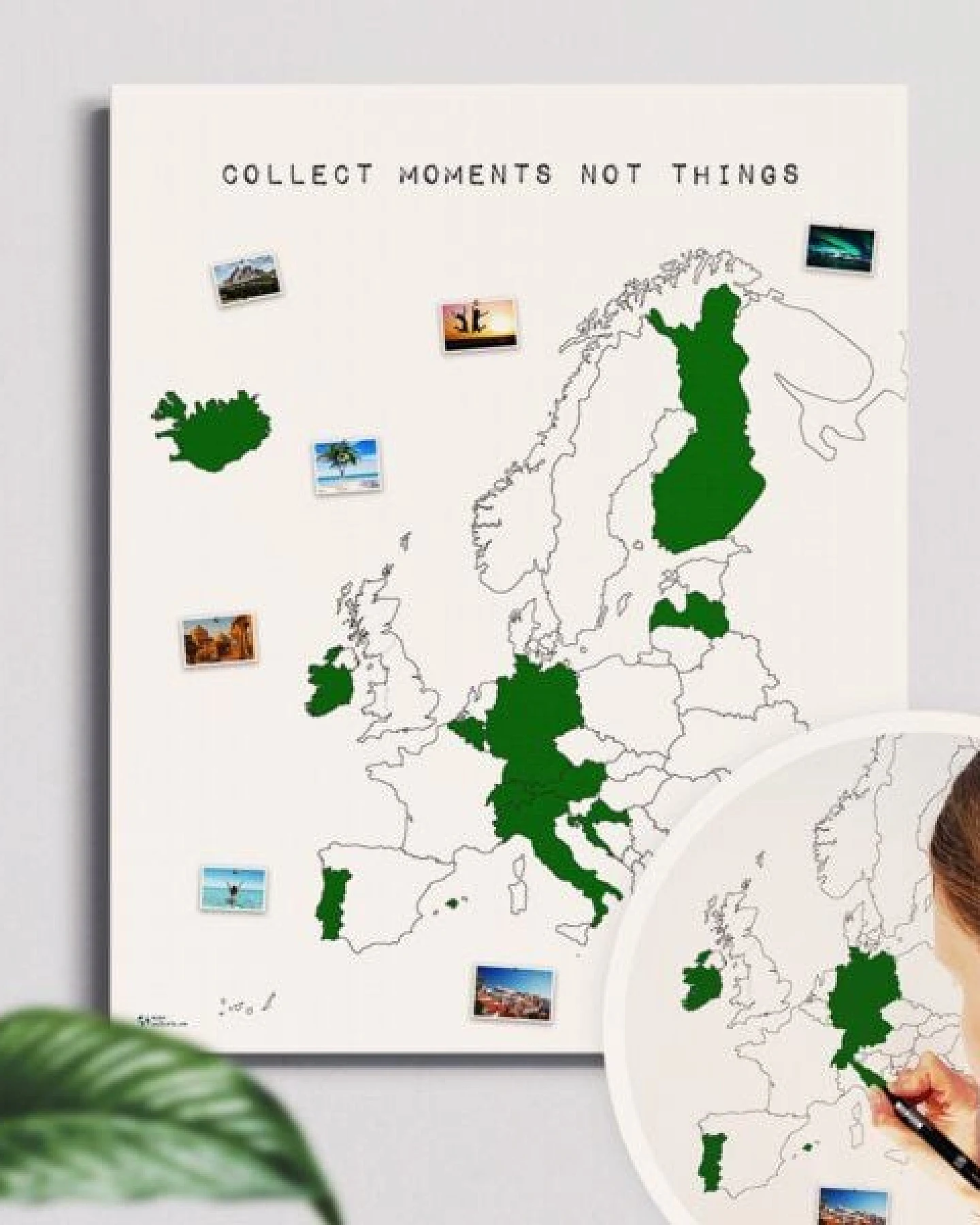 meine-weltkarte Die SCRATCH MAP Alternative als EUROPAKARTE! Nachhaltig, ultralanglebig, made in Germany - "Collect moments not things" - Europakarte Reiserinnerung, zum rubbeln ist out … – Ansicht 2