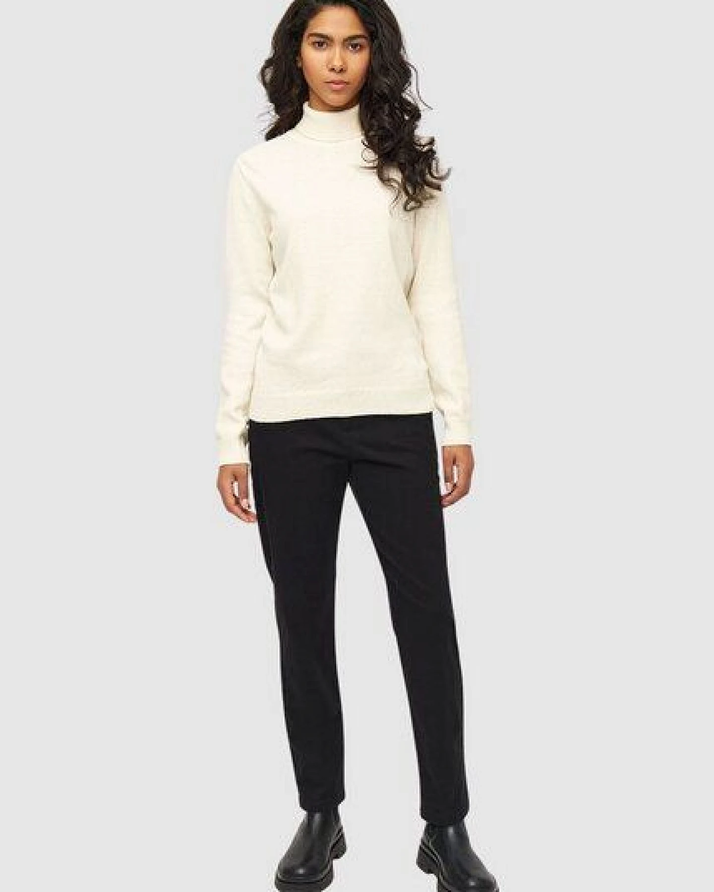 KnowledgeCotton Apparel Lambswool Roll Neck – Ansicht 3