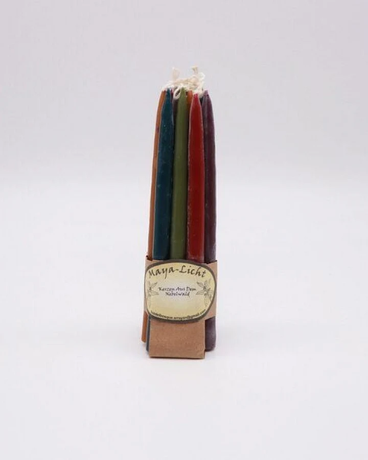 das ökolädchen kerzen aus myrtenwachs verschiedene Farben – 10er set