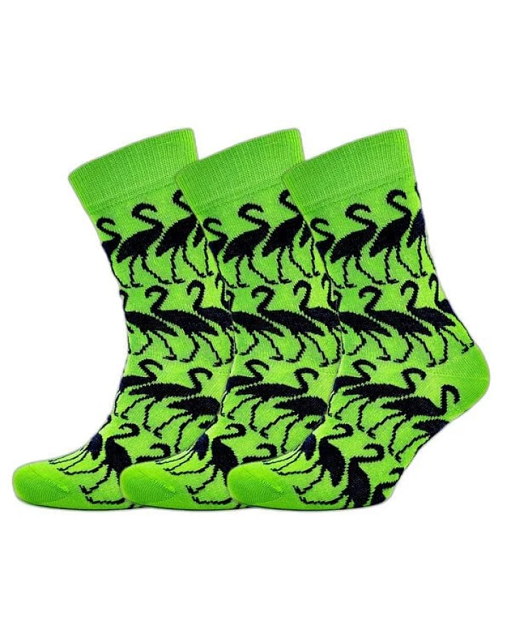 BLS Organic 3er Pack GOTS zertifiziert 98 % Bio-Baumwolle Flamingo Muster